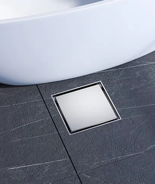 Vierkant Vloerafvoerputje 10×10 cm – RVS 304 Anti-geur Zwart