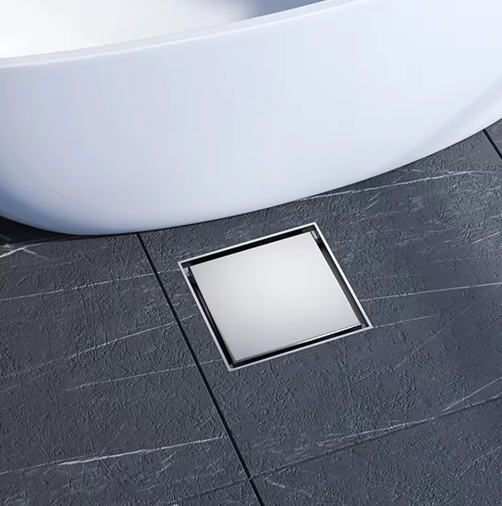 Vierkant Vloerafvoerputje 10×10 cm – RVS 304 Anti-geur Zwart