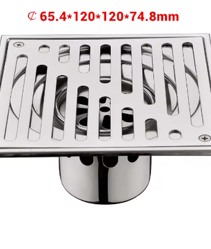 Vierkant Douche Rooster RVS 304 – Tegelinzet Vloerafvoer