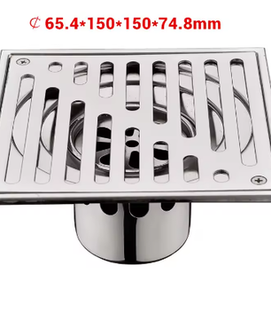 Vierkant Douche Rooster RVS 304 – Tegelinzet Vloerafvoer