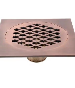 Vierkant Messing Afvoerputje 15×15 cm – Douche en Badkamer
