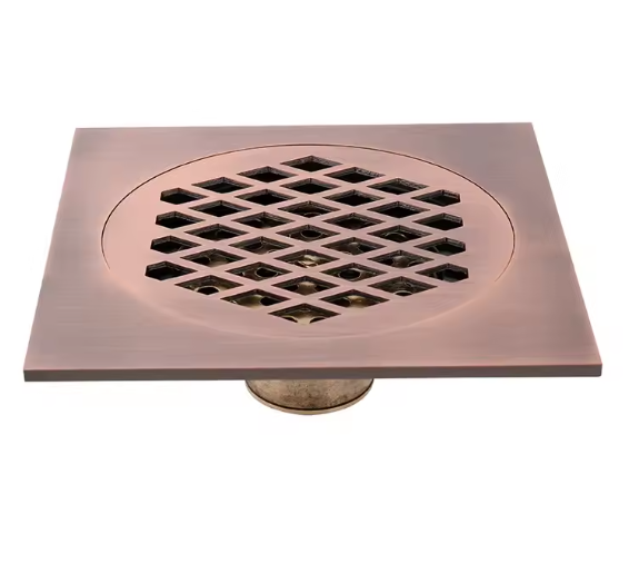 Vierkant Messing Afvoerputje 15×15 cm – Douche en Badkamer