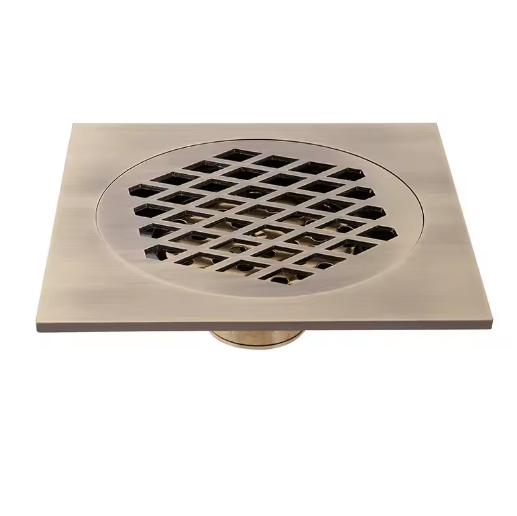 Vierkant Messing Afvoerputje 15×15 cm – Douche en Badkamer