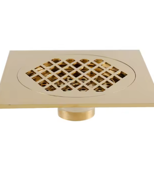 Vierkant Messing Afvoerputje 15×15 cm – Douche en Badkamer
