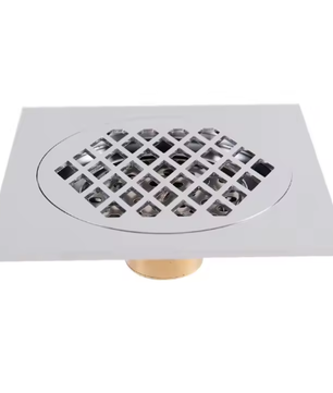 Vierkant Messing Afvoerputje 15×15 cm – Douche en Badkamer