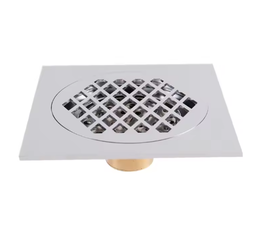 Vierkant Messing Afvoerputje 15×15 cm – Douche en Badkamer
