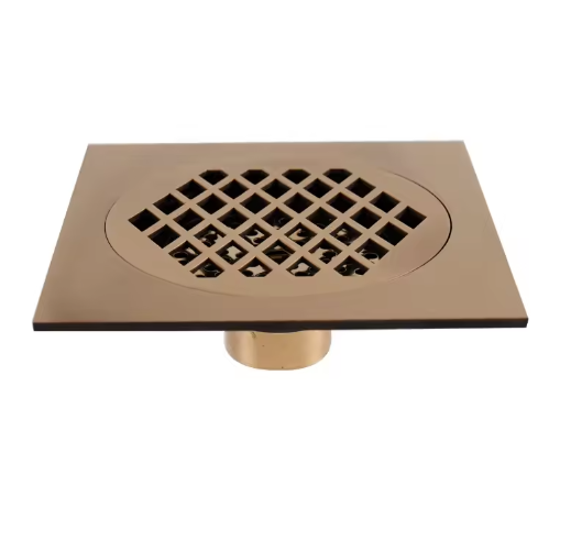 Vierkant Messing Afvoerputje 15×15 cm – Douche en Badkamer