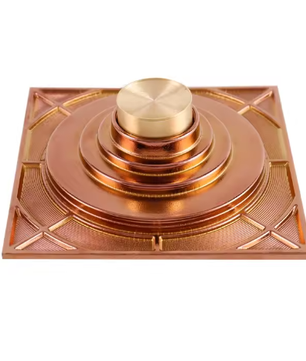 Vierkant Messing Afvoerputje 15×15 cm – Douche en Badkamer