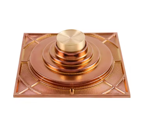 Vierkant Messing Afvoerputje 15×15 cm – Douche en Badkamer