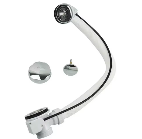 Badkuip Afvoerzeef met Overloop – Pop-up Badafvoer Set