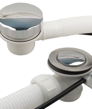 Badkuip Afvoerzeef met Overloop – Pop-up Badafvoer Set