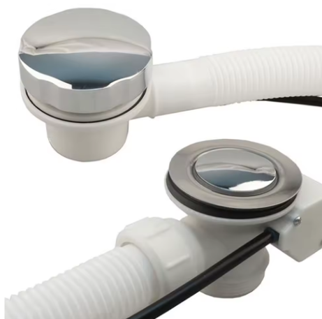 Badkuip Afvoerzeef met Overloop – Pop-up Badafvoer Set