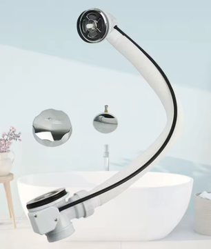 Badkuip Afvoerzeef met Overloop – Pop-up Badafvoer Set