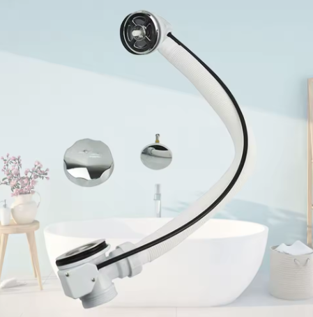 Badkuip Afvoerzeef met Overloop – Pop-up Badafvoer Set