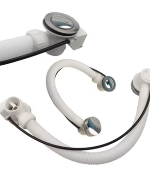 Badkuip Afvoerzeef met Overloop – Pop-up Badafvoer Set