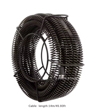 Robuuste Pijpreiniger Slang 1400 cm – Mangaanstaal Ontstoppingsveer voor Afvoer, Toilet en Douche