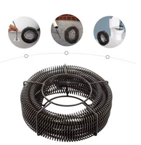 Robuuste Pijpreiniger Slang 1400 cm – Mangaanstaal Ontstoppingsveer voor Afvoer, Toilet en Douche
