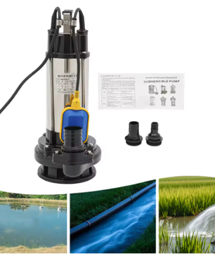 Industriële Dompelpomp 36000 L/U – RVS Afvalwaterpomp met Vlotterschakelaar 2 PK