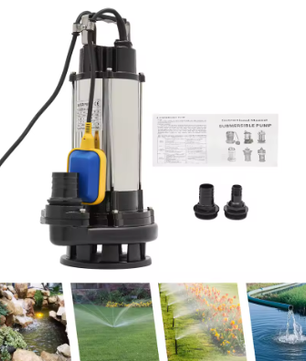 Industriële Dompelpomp 36000 L/U – RVS Afvalwaterpomp met Vlotterschakelaar 2 PK