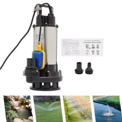 Industriële Dompelpomp 36000 L/U – RVS Afvalwaterpomp met Vlotterschakelaar 2 PK