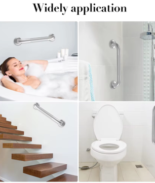 RVS Veiligheidshandgreep voor Badkamer en Douche – Antislip Steunleuning voor Bad, Toilet en Wand