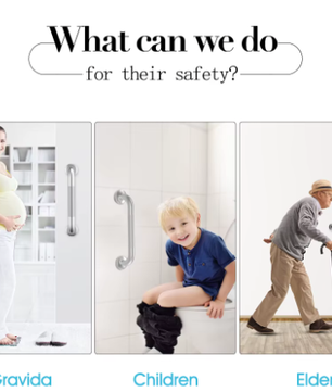 RVS Veiligheidshandgreep voor Badkamer en Douche – Antislip Steunleuning voor Bad, Toilet en Wand