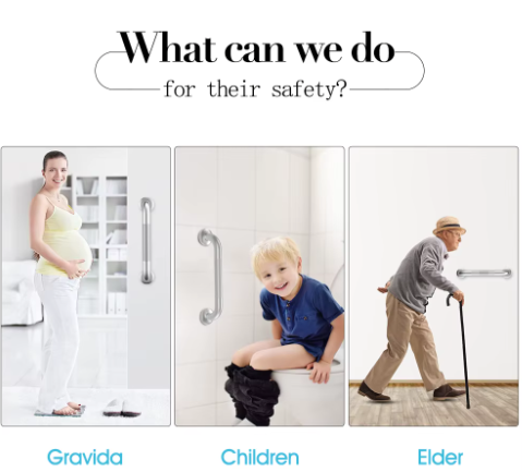 RVS Veiligheidshandgreep voor Badkamer en Douche – Antislip Steunleuning voor Bad, Toilet en Wand