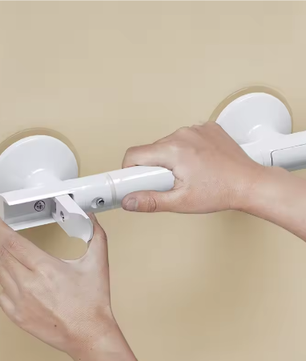 Antislip Badkamerleuning met Zuignap en Zelfklevende Montage – Veiligheidshandgreep voor Toilet