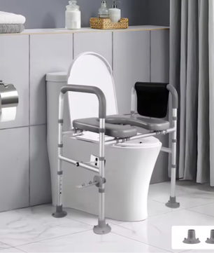 Verstelbare Toiletbrilverhoger met Handgrepen – Veiligheidsrails voor Senioren