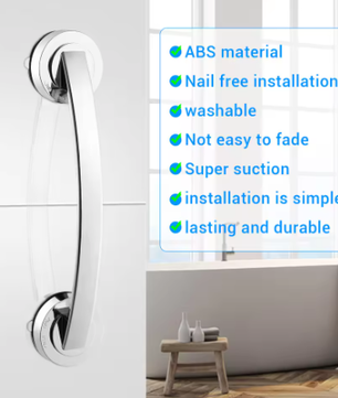 2 Stuks Verdikte Zuignap Handgrepen – Sterk ABS Veiligheidshandvat voor Badkamer