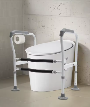 Toilet Veiligheidsrails – Verstelbaar Badkamer Steunframe met Handgrepen