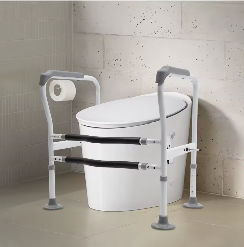 Toilet Veiligheidsrails – Verstelbaar Badkamer Steunframe met Handgrepen