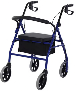 Opvouwbare Rollator met Verstelbare Zitting en Voetensteun