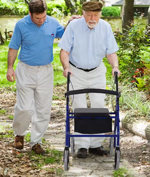 Opvouwbare Rollator met Verstelbare Zitting en Voetensteun