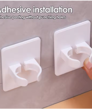 Wandgemonteerde Kam- en Borstelhouder – Badkamer Organizer en Föhnhouder