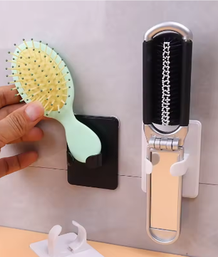 Wandgemonteerde Kam- en Borstelhouder – Badkamer Organizer en Föhnhouder