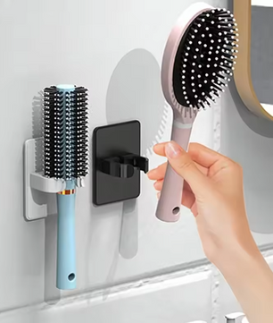 Wandgemonteerde Kam- en Borstelhouder – Badkamer Organizer en Föhnhouder