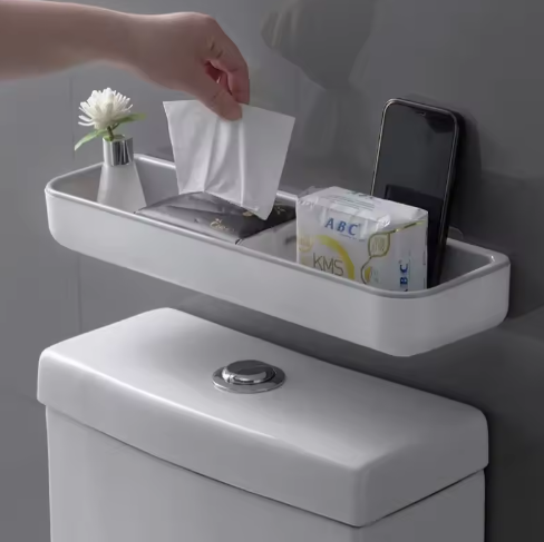 Muurhangend Toiletrek – Badkamer Opbergplank Boven Toilet, Multifunctioneel