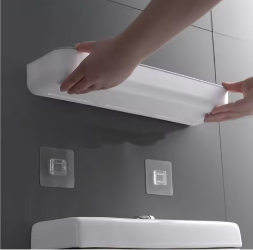 Muurhangend Toiletrek – Badkamer Opbergplank Boven Toilet, Multifunctioneel