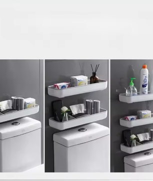 Muurhangend Toiletrek – Badkamer Opbergplank Boven Toilet, Multifunctioneel