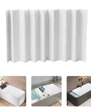 Opvouwbare Badkuiphoes – Waterdichte PVC Badkuipafdekking met Isolatie