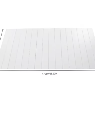 Opvouwbare Badkuiphoes 75 x 170 cm – Waterdicht PVC Badkuipblad