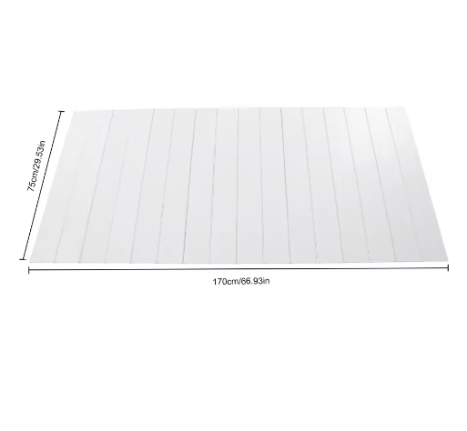 Opvouwbare Badkuiphoes 75 x 170 cm – Waterdicht PVC Badkuipblad