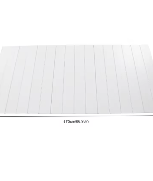 Opvouwbare Badkuiphoes 75 x 170 cm – Waterdicht PVC Badkuipblad