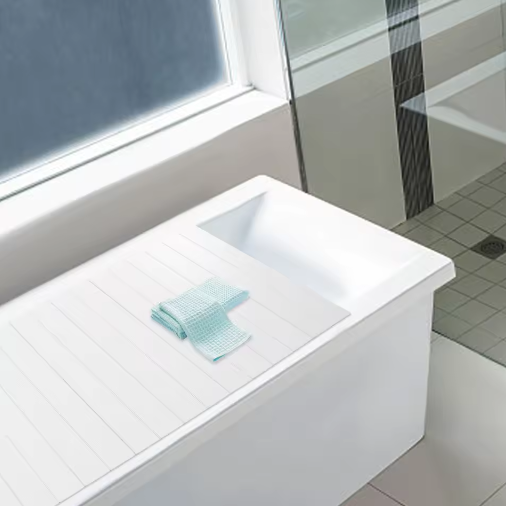 Opvouwbare Badkuiphoes 75 x 170 cm – Waterdicht PVC Badkuipblad