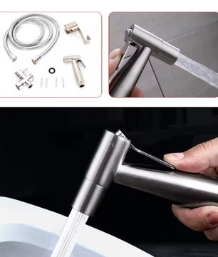 Bidet Handdouche RVS – Intieme Hygiëne Douche met Slang en Houder
