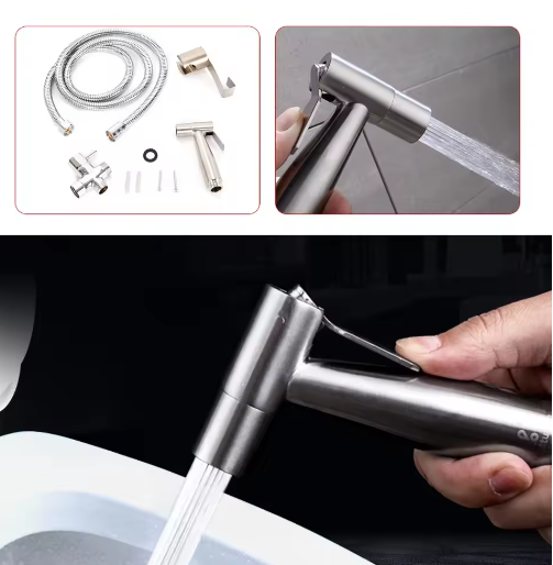 Bidet Handdouche RVS – Intieme Hygiëne Douche met Slang en Houder