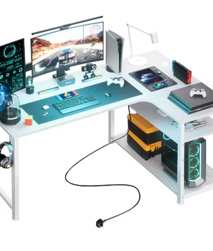 L-Vorm Gaming Bureau met Plank en USB – 120 cm