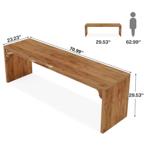 Extra Lang Bureau 180 cm – Dubbel Werkbureau voor Thuis en Kantoor
