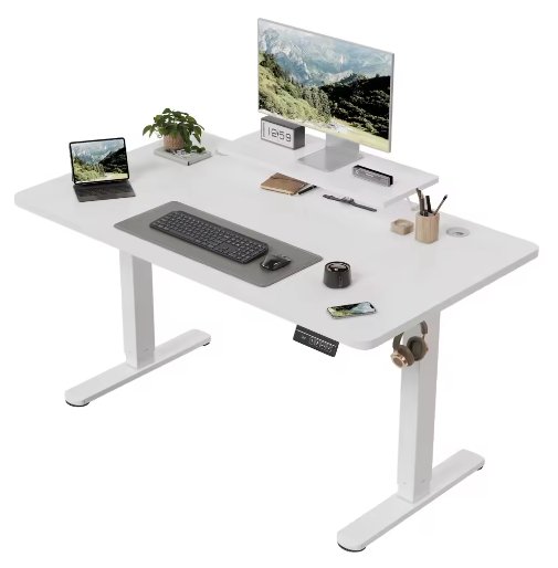 Elektrisch In Hoogte Verstelbaar Bureau 140 × 60 cm – Sta-Zit Bureau met Monitorstandaard